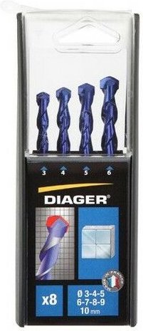 Diager - Duo-Set 8 Ceramik-Bohrer - ø 3/4/5/6/7/8/9/10 mm - 239B