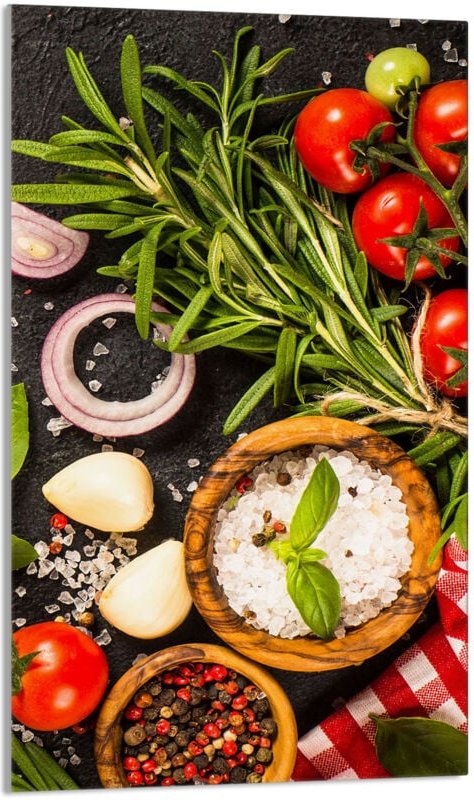 Glasschneidebrett 30x52 Lebensmittel