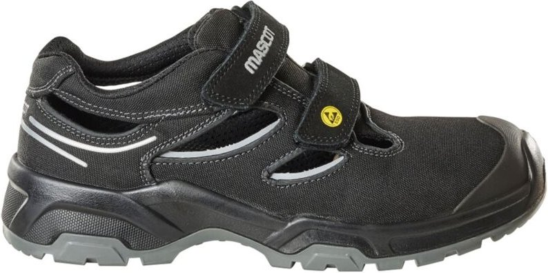 Thumbnail - Footwear Flex Sicherheitssandale F0100-910 S1P esd src dguv Gr.41 schwarz/silber - Mascot
