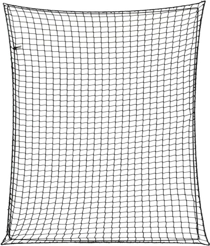 Anhängernetz mit Gummiseil Schwarz 3,5x3 m pp Vidaxl