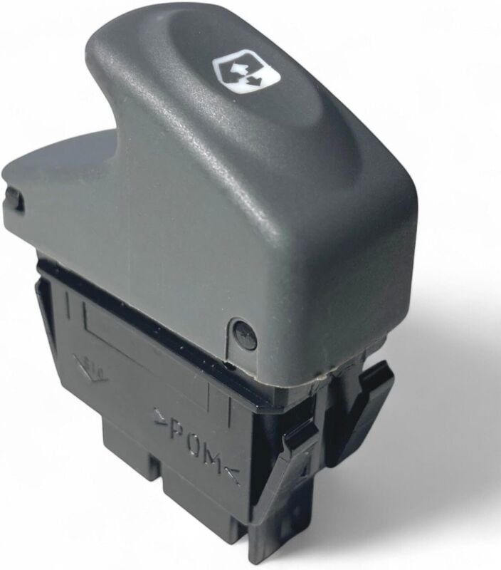 Grauer Schalterknopf für die Fensterhebersteuerung vorne links oder rechts, kompatibel mit Renault Clio 2 Kangoo Megane ...