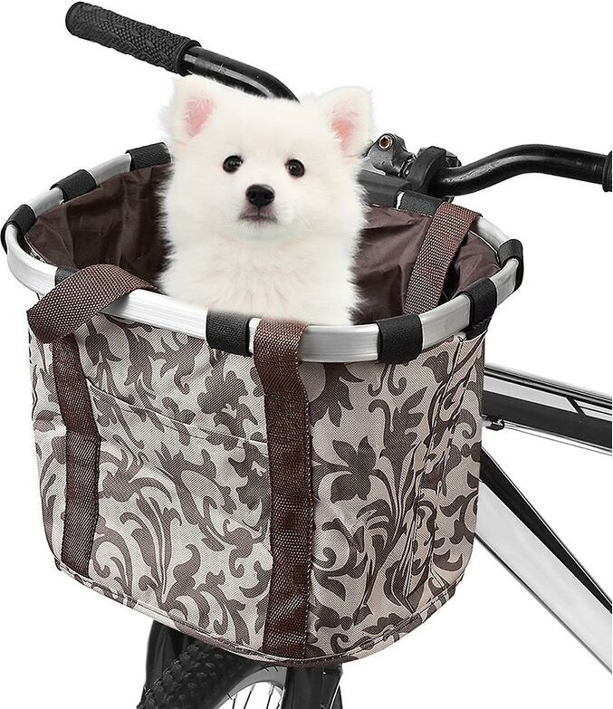 Fahrrad-Fahrrad-Abnehmbarer Fahrrad-Front-Leinwand-Korb-Tragetasche-Haustier-Träger-Aluminiumlegierungs-Rahmen