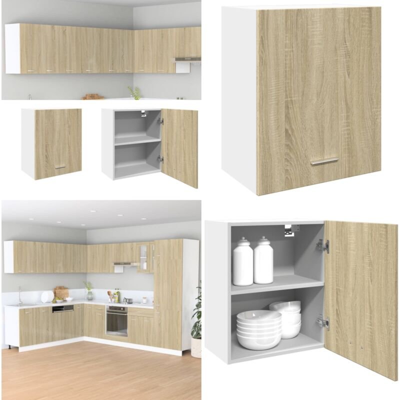 Wandschrank Sonoma-Eiche 50x31x60 cm Holzwerkstoff - Vidaxl