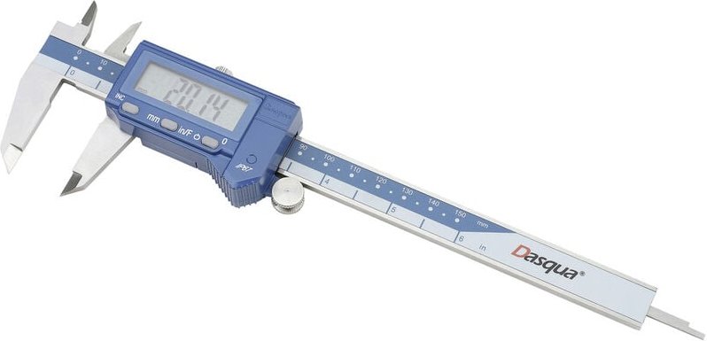 Dasqua 2015-2405 DIN EN 862, Ölbeständiger IP67-Digitalmessschieber Messbereich (max.): 150 mm Edel