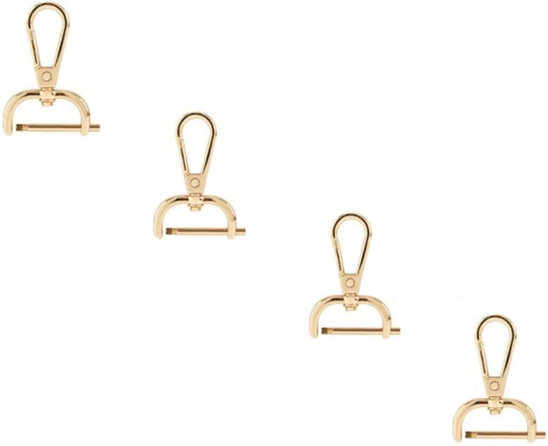 Stück Karabiner mit drehbarem Karabinerhaken, goldener Schlüsselanhänger, D-Ring-Karabiner für Geldbörse, Lederhandtasch...