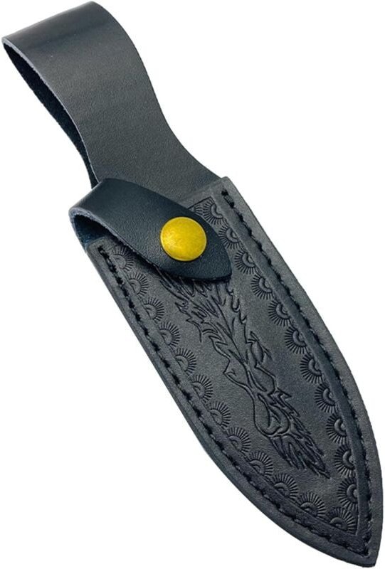 Messerscheide, Messerscheide mit Gürtelschnalle für die Jagd auf feststehende Messer, schützt das Messer (schwarz) - Lnt...