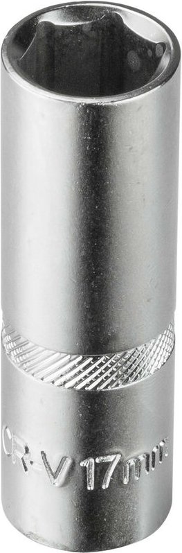 Stecknuss Sechskant 17mm 6 Kant 1/2' lang (cr-v)