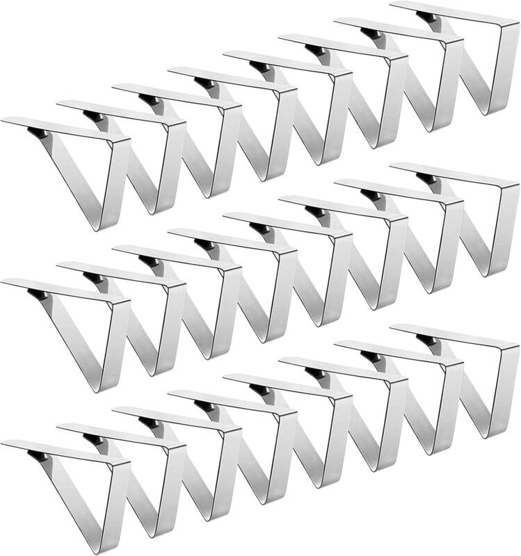24 Stück Tischdeckenklammern aus Edelstahl, verstellbare Tischdeckenklammern für den Außenbereich, rutschfeste Tischdeck...