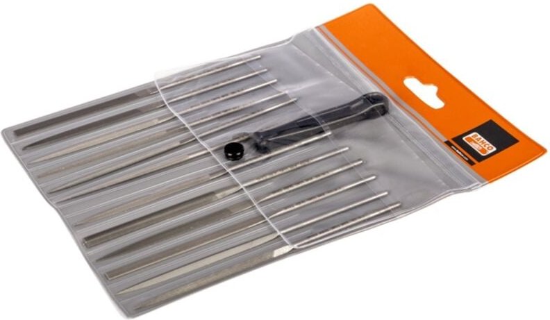 Bahco Nadelfeilensatz, Schlichthieb, ohne Heft 140 mm - 12-tlg., Hieb 2