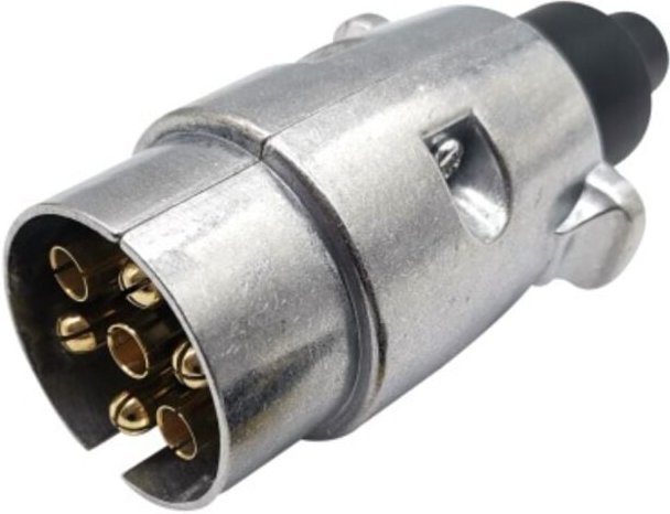 Thumbnail - 7-polige Anhängersteckdose aus Metall, 7-polige Anhängerkupplungssteckdose aus Metall, 7-poliger wasserdichter elektrisc...