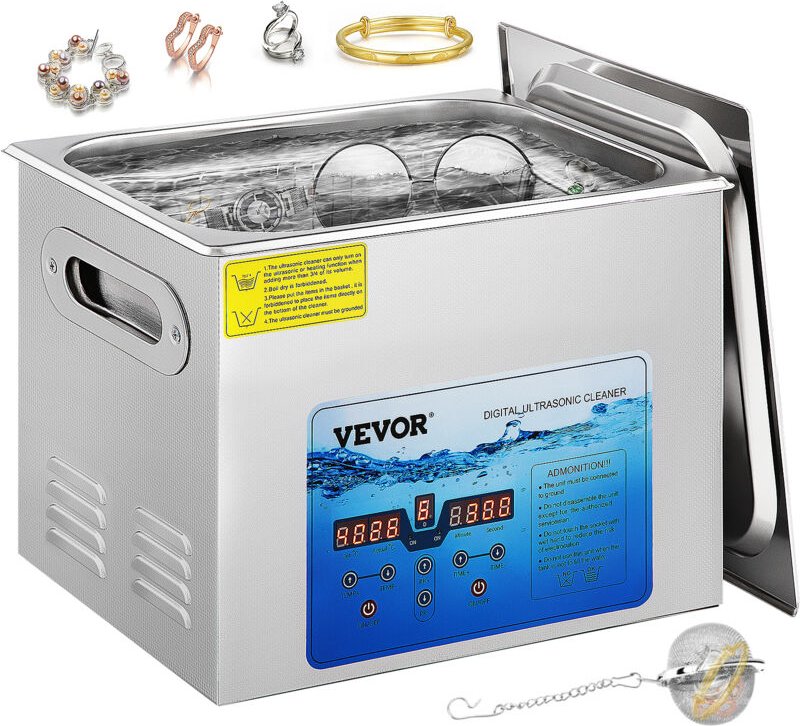 Thumbnail - Vevor Ultraschallreiniger 15 l Ultraschallgerät, 35,5 x 32,5 x 15 cm Ultraschallreinigungsgerät Ultrasonic Cleaner mit Z...