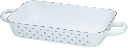 Unbekannt - Riess Bratpfanne Ø26/17cm Backform Emaille Country Pünktchen grau