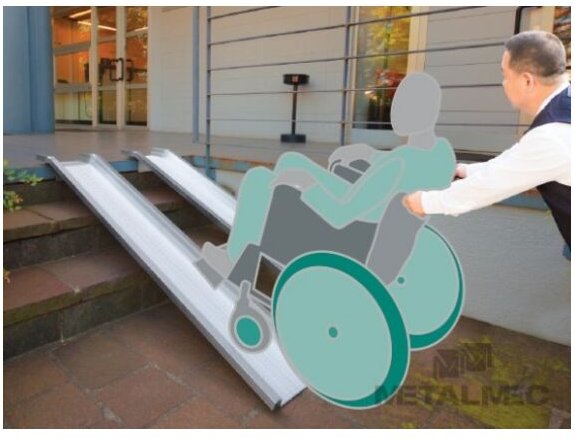 Paar Laderampen Metalmec 50x246x1500 Mit Rand - Mm050b02515