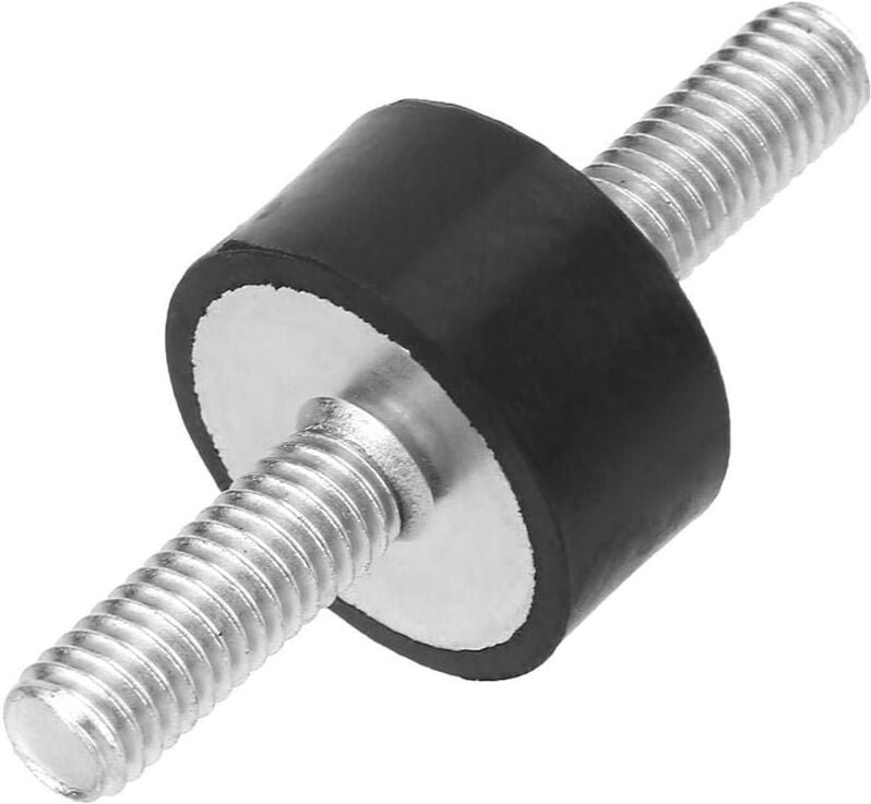 Thumbnail - 4 pcs Supports en Caoutchouc, Amortisseur Caoutchouc M6 Cylindrique Silentblock Anti Vibration avec Goujons à Double Vis...