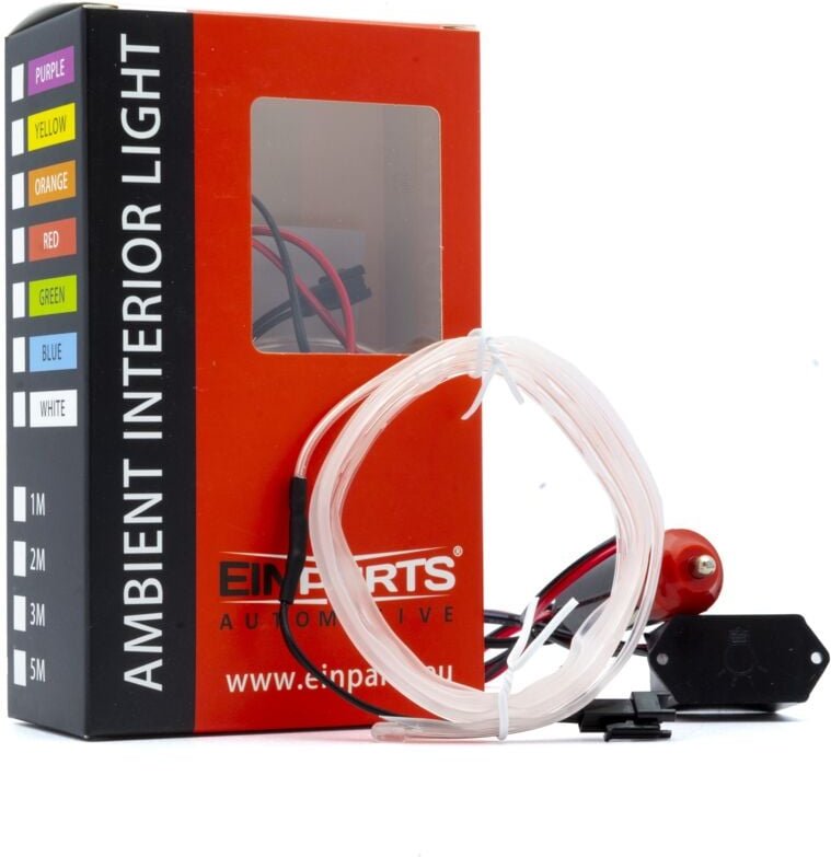 LED Auto Lichtleiter Umgebungslicht 12V Weiß 1 Meter