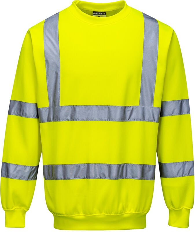 Hochsichtbarer gelber Sweatshirt M