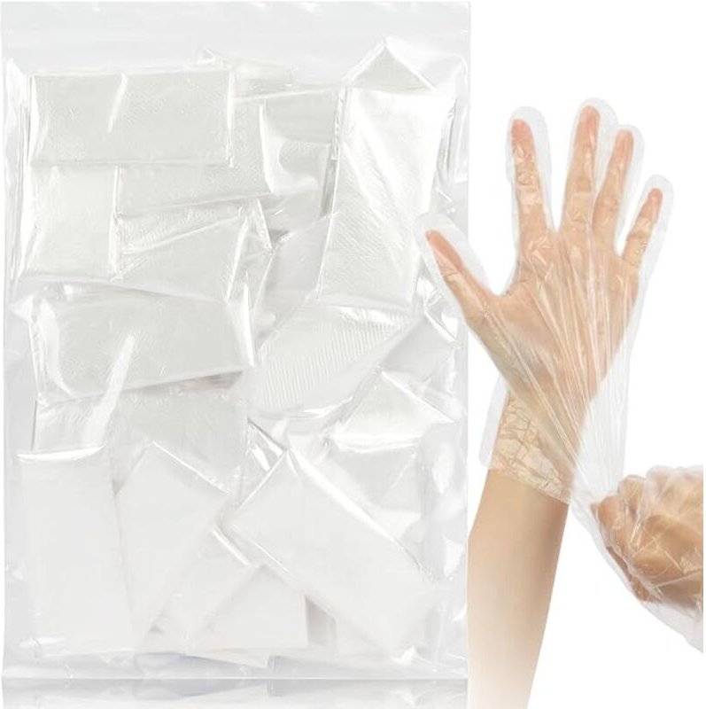 Gants jetables en plastique épais, transparents, pour la préparation des aliments, le service, la cuisine, le restaurant...