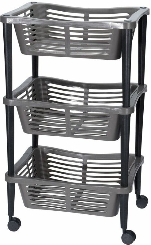 Storage Solutions - Trolley Universal Trolley für Bad, Bücherregal, Schrank - 3 Ebenen - Storagesolutions