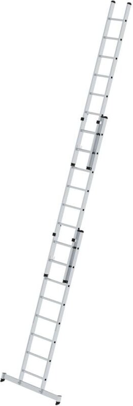 Günzburger Steigtechnik - Sprossen-Schiebeleiter 3tlg. mit nivello-Traverse 3 x 8 Sprossen - 020608