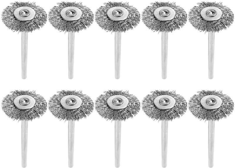 Kit di lucidatura KZQ Mini con 10 spazzole metalliche, utensile rotante in acciaio inossidabile, dischi di pulizia per s...