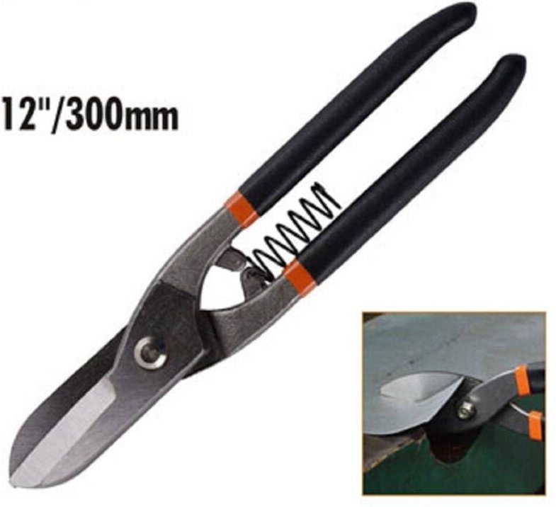 Trade Shop Traesio - Trade Shop - gemeinschaft lamiere ferro 12' mit mul forbici taglio lungo dritto 30CM -