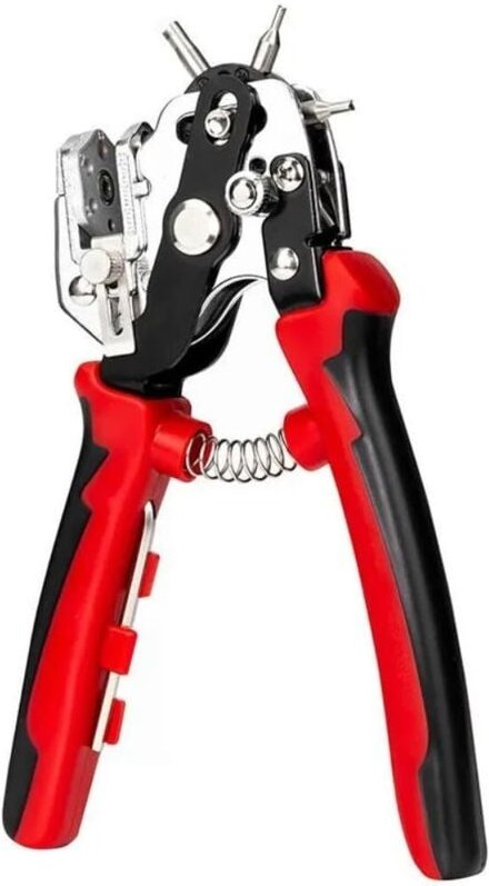 Locherwerkzeug für Leder, mehrere Lochgrößen, 45 Stahlstanzer für Gürtel, Uhrenarmbänder, Riemen, Hundehalsbänder, Sätte...