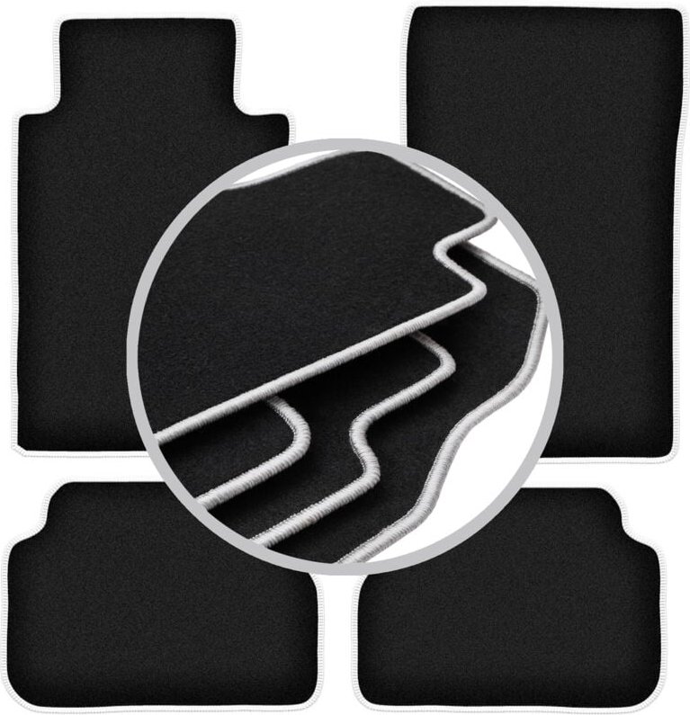 CARLUX-SILVER Autofußmatten für: Mercedes E W124 Coupé (1984-1997)