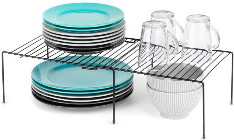 Küchenregal aus Metall für Arbeitsplatte, Schrankregal, ausziehbarer Organizer-Ständer