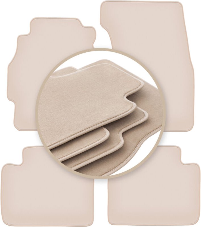 Beige PREMIUM-Matten für: Honda Civic VI Fließheck 3-Türer 1995-2001