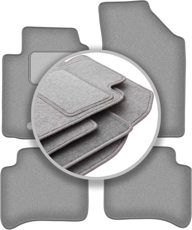 Graue Autofußmatten für: Toyota Yaris I 5-Türer (1999-2005)