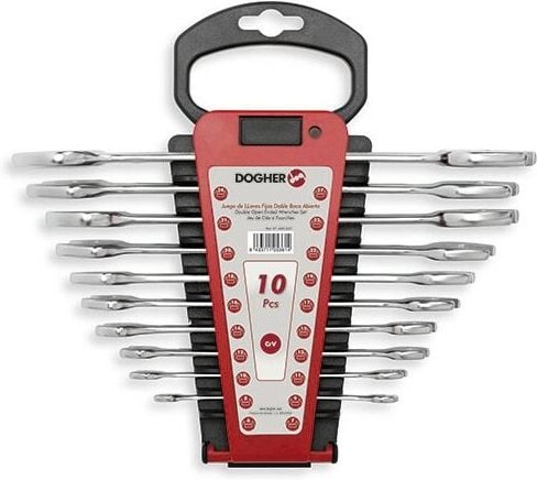 Set mit 10 Maul-Doppelschlüsseln Dogher 450-020