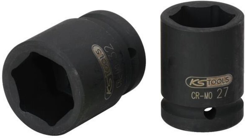 KS-Tools 515.1323-E 3/4" 6kant-Kraft-Stecknuss,k z,23mm, auf Hänger