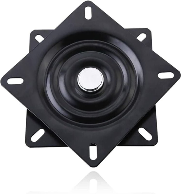 Quadratisches Drehtellerlager, 15 cm, drehbarer Sockel, für Möbel, Sofa, Fernseher und Barhocker, Schwarz - Sollbry