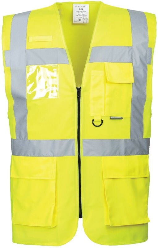 Portwest Warnweste mit Reißverschluss EN ISO 20471 - S476 Gelb XS