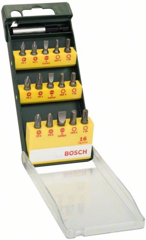 Accessories Promoline 2607019453 Bit-Set 15teilig Schlitz, Kreuzschlitz Phillips, Kreuzschlitz - Bosch