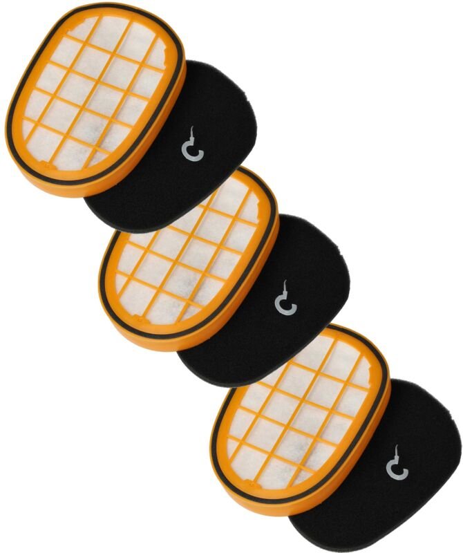 3x Vormotor-Filter, 3x Motorschutz-Filter kompatibel mit Philips SpeedPro Max XC7042/01, XC7043, XC7042 Staubsauger - Vh...