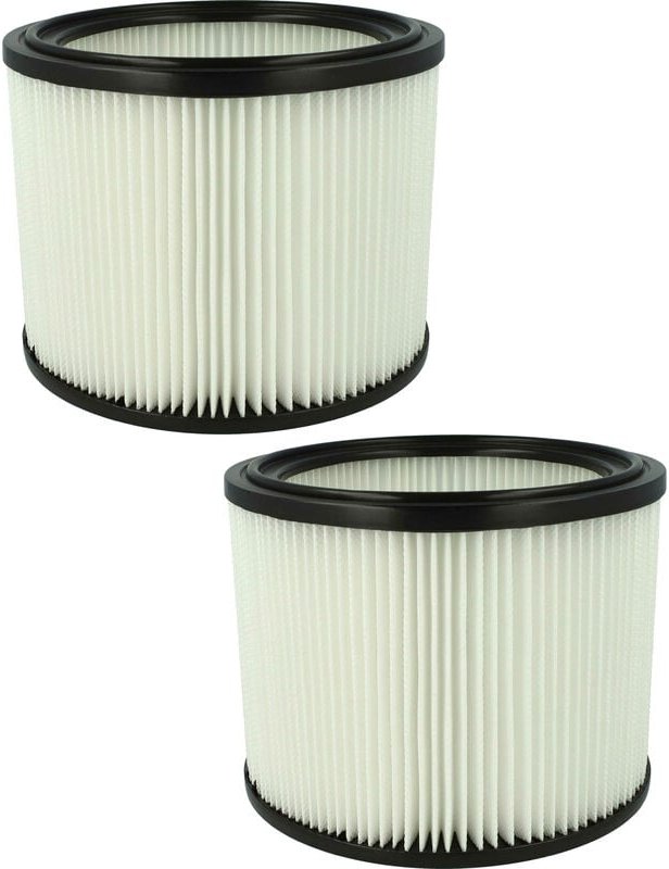 2x Filterelement kompatibel mit wap sq 550-31, sq 650-11, sq 550-21 Nass-/Trockensauger - Feinstaubfilter, Papier / Gumm...