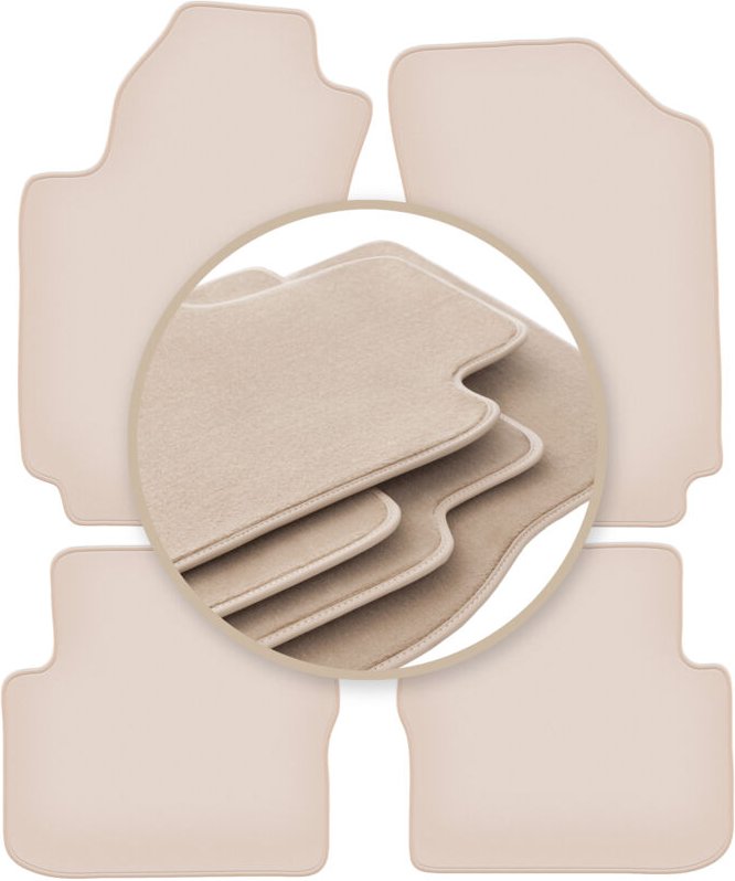 Beige Matten PREMIUM für: Fiat Stilo Fließheck, Kombi 2000-2008