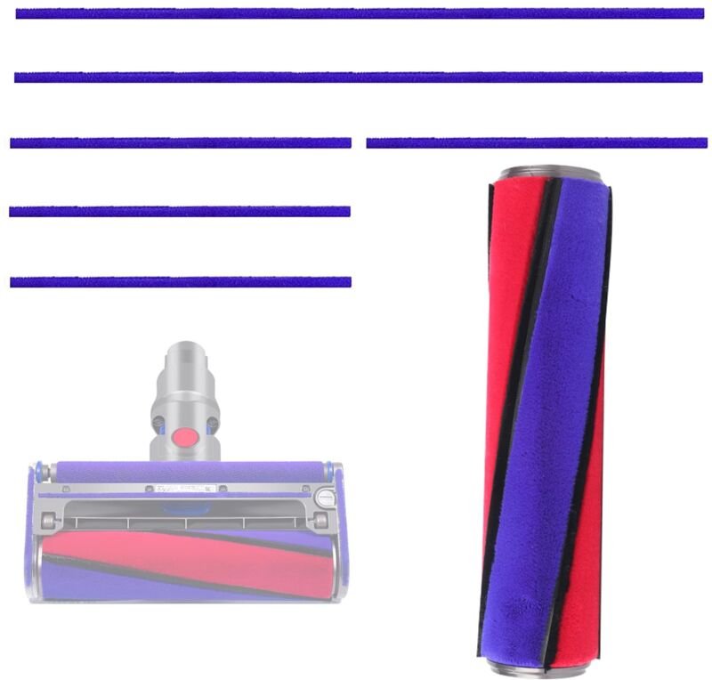Staubsaugerbürste für Dyson, 23,6 cm Ersatz-Rollenbürste mit 6 Filzstreifen für Staubsauger