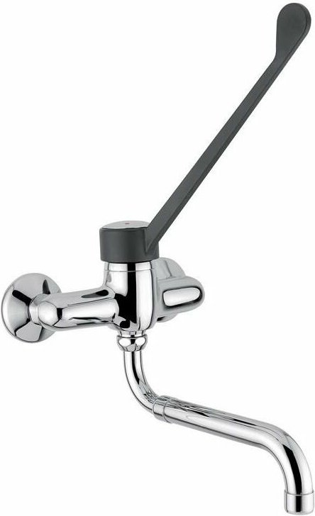 Idral - Spültisch-Wandbatterie mit klinischem Hebel 09488 Verchromt - Messing