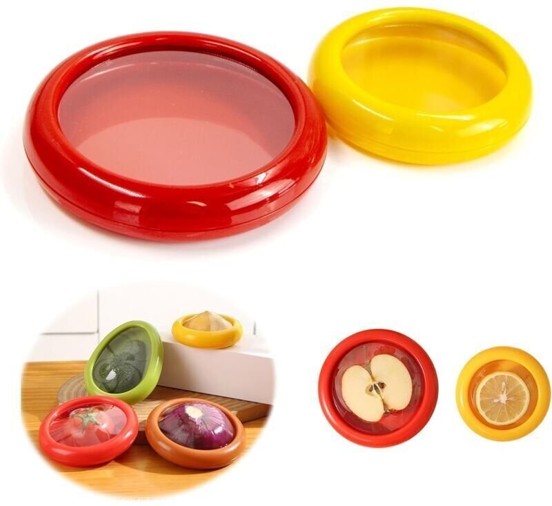 Stück Fleischaufbewahrungsbehälter mit erweiterbarem Deckel – luftdichte Langzeitaufbewahrung für Gemüse/Zitrone/Tomate/...