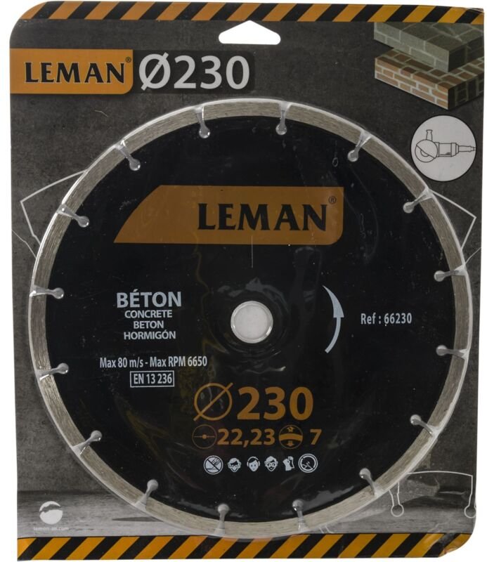 Diamantscheibe Segmente 230 mm Leman