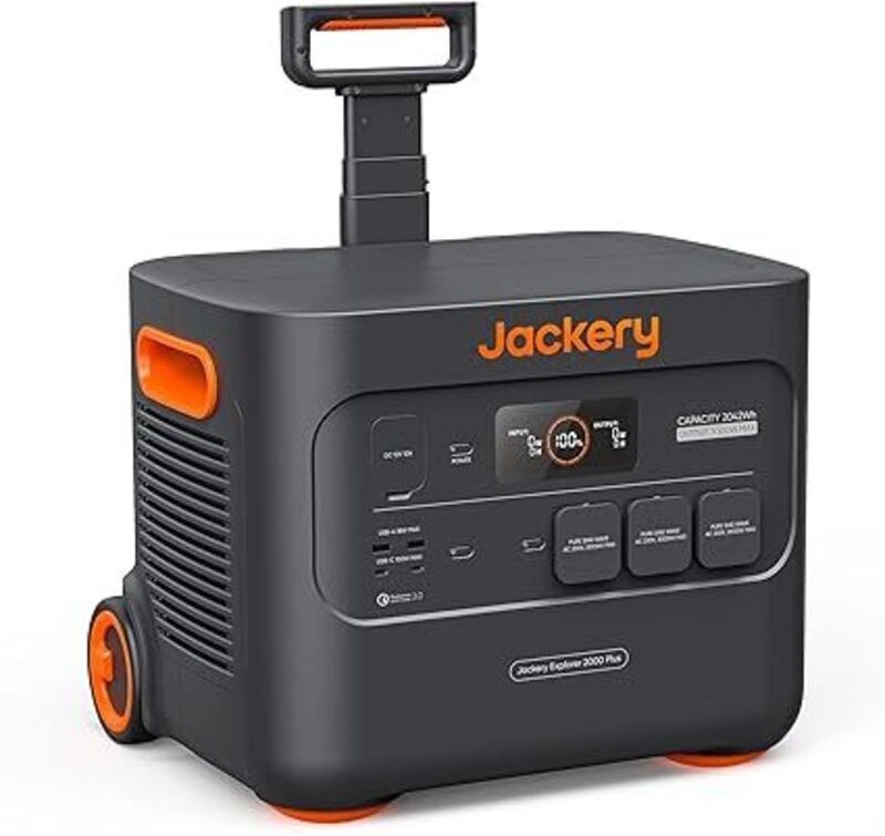 Jackery Tragbare Powerstation Explorer 2000 Plus 2042,8 Wh, Solar Generator LiFePO4-Batterie, 3.000 W Ausgang, AC-Schnel...