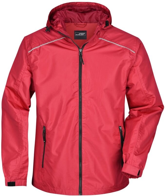 James&nicholson - Sportliche, funktionale Outdoorjacke Herren JN1118 Gr. 2XL red/black