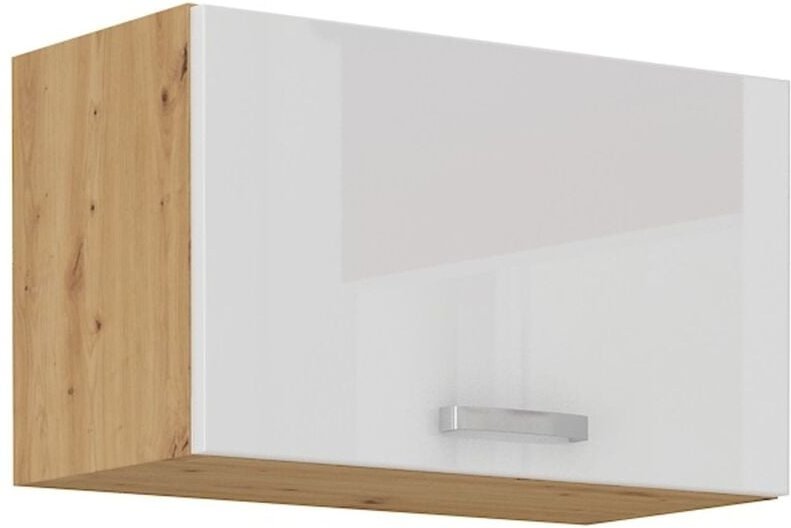 Küchen Preisbombe - Hängeschrank 60 cm Eiche Artisan + Weiß Hochglanz Küchenzeile Küchenblock Küche