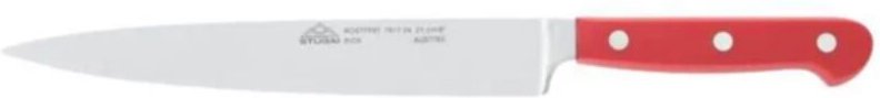 STUBAI Kochmesser geschmiedet, schmale Form, Klingenlänge: 210 mm, rot