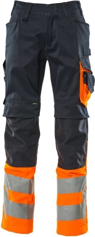 Leeds Arbeitshose Gr. 76C56 schwarzblau/hi-vis orange - Mascot
