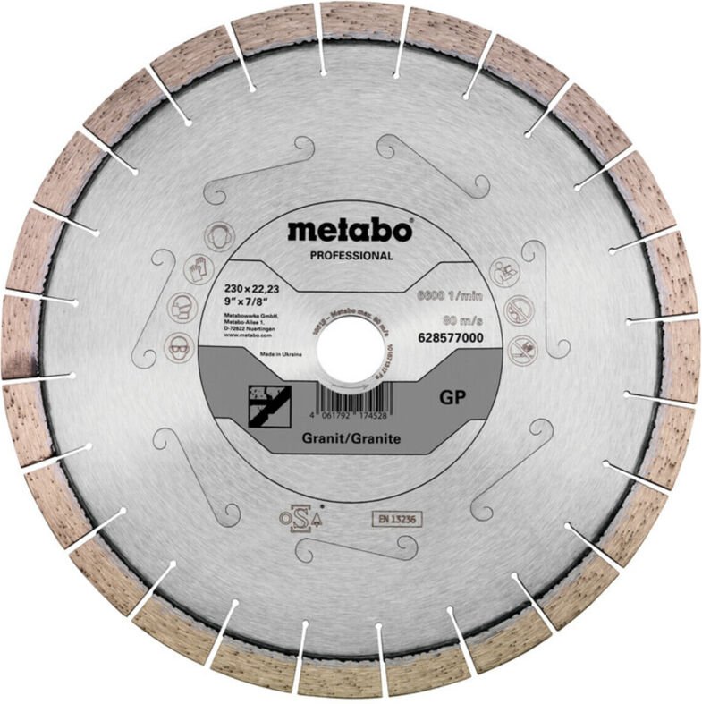 Metabo - Diamanttrennscheibe 230x22,23mm, 'gp', Granit 'professional' (628577000)