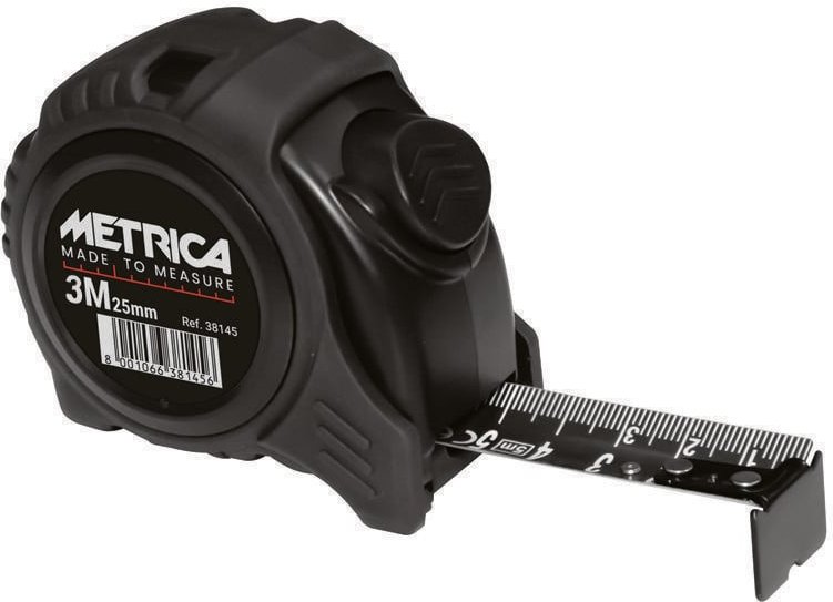Metrica - Selbstblockierendes Maßband All Black 19mm x 3m - 38143D