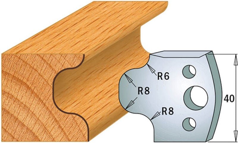690.056 PAAR SP 40x4mm PROFILMESSER R8-R8-R6mm